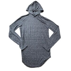 BLUENOTES Hooded Lounge/Everyday Top With Long Sleeves Grey Size Small